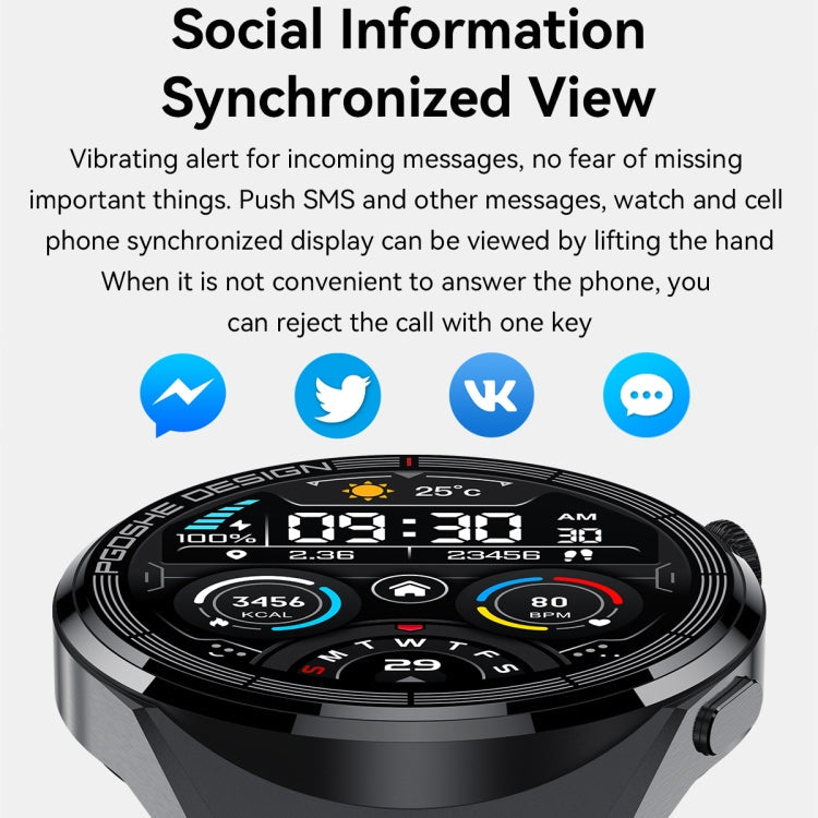 PG3 Smart Watch – 1.41" Screen, Blood Pressure Monitoring, Heart Rate Monitoring