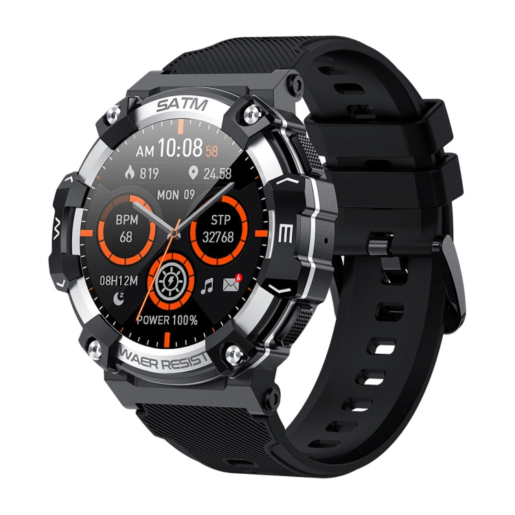 PG666 Smart Watch – 1.39" Screen, Blood Pressure Monitoring, Heart Rate Monitoring Black Silver