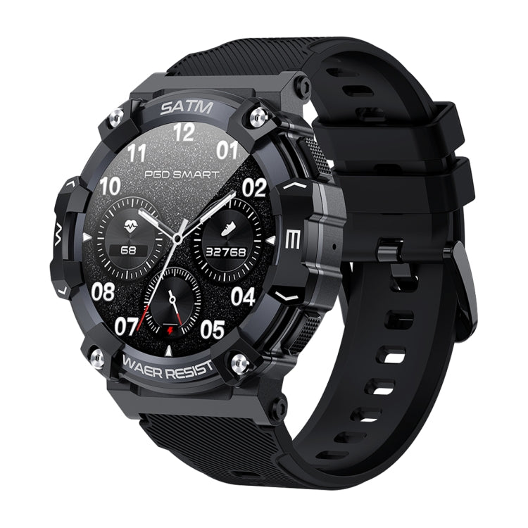 PG666 Smart Watch – 1.39" Screen, Blood Pressure Monitoring, Heart Rate Monitoring Black
