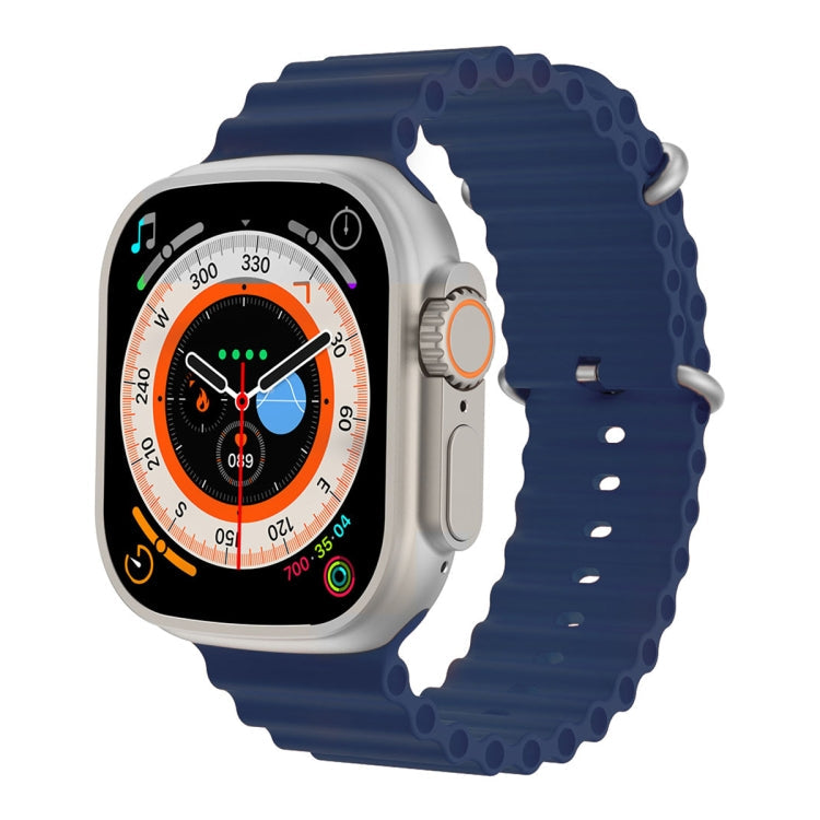 S800 Smart Watch – 1.96" Screen, Blood Pressure Monitoring, Heart Rate Monitoring Blue
