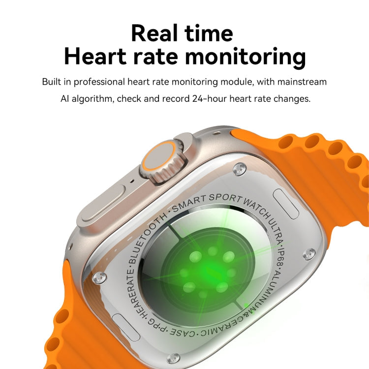 S800 Smart Watch – 1.96" Screen, Blood Pressure Monitoring, Heart Rate Monitoring