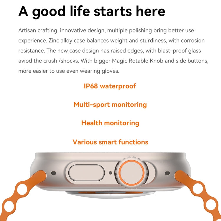 S800 Smart Watch – 1.96" Screen, Blood Pressure Monitoring, Heart Rate Monitoring