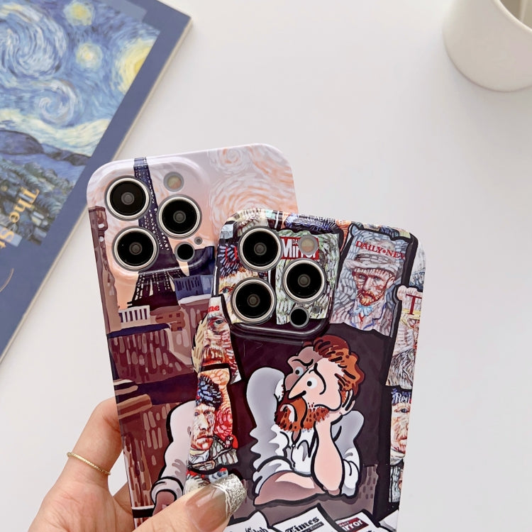 Precise Hole Oil Painting Glossy PC Phone Case, For iPhone 14, For iPhone 14 Plus, For iPhone 14 Pro, For iPhone 14 Pro Max, For iPhone 13, For iPhone 13 Pro, For iPhone 13 Pro Max, For iPhone 12