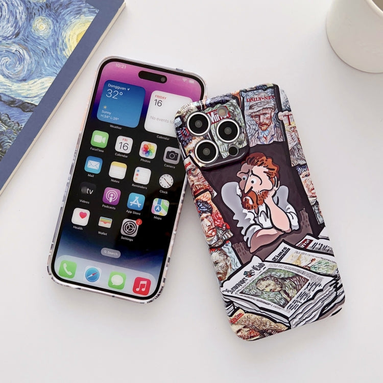 Precise Hole Oil Painting Glossy PC Phone Case, For iPhone 14, For iPhone 14 Plus, For iPhone 14 Pro, For iPhone 14 Pro Max, For iPhone 13, For iPhone 13 Pro, For iPhone 13 Pro Max, For iPhone 12