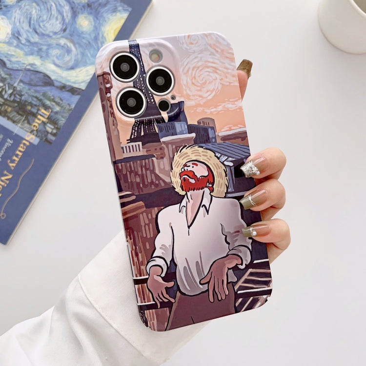 Precise Hole Oil Painting Glossy PC Phone Case, For iPhone 12 Pro, For iPhone 12 Pro Max, For iPhone 11, For iPhone 11 Pro Max For iPhone 12 Pro Tower