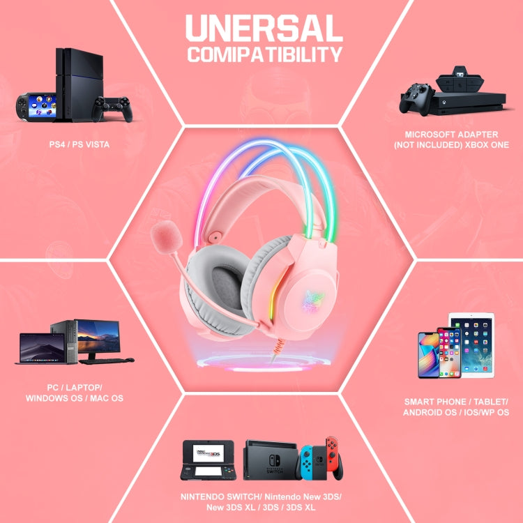 X26 USB+3.5mm RGB Wired Gaming Headset, X26 – Durable Build, Easy to Use