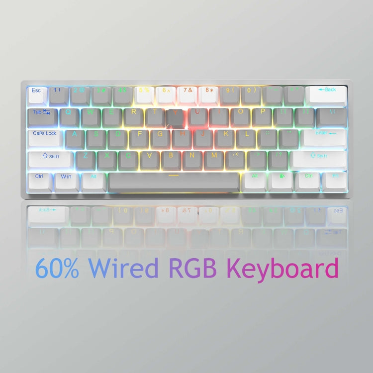 AULA F3261 Type-C Wired Hot Swappable 61 Keys RGB Mechanical Keyboard – Wear-resistant