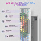 AULA F3261 Type-C Wired Hot Swappable 61 Keys RGB Mechanical Keyboard – Wear-resistant