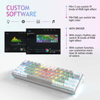 AULA F3261 Type-C Wired Hot Swappable 61 Keys RGB Mechanical Keyboard – Wear-resistant