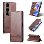AZNS Magnetic Calf Texture Flip Leather Phone Case – Magnetic, Card Slot, Flip, For Honor Play 50 Plus, For Honor X50, For Honor X50i/90 Lite, For Honor Play 40