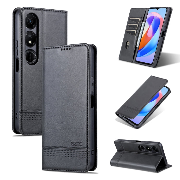 AZNS Magnetic Calf Texture Flip Leather Phone Case – Magnetic, Card Slot, Flip, For Honor Play 50 Plus, For Honor X50, For Honor X50i/90 Lite, For Honor Play 40