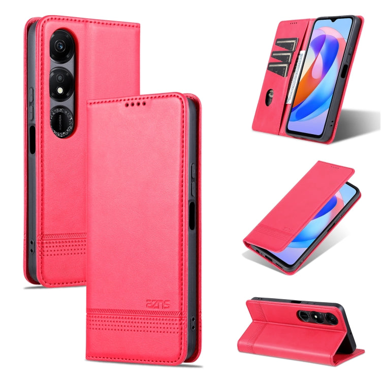 AZNS Magnetic Calf Texture Flip Leather Phone Case – Magnetic, Card Slot, Flip, For Honor Play 50 Plus, For Honor X50, For Honor X50i/90 Lite, For Honor Play 40
