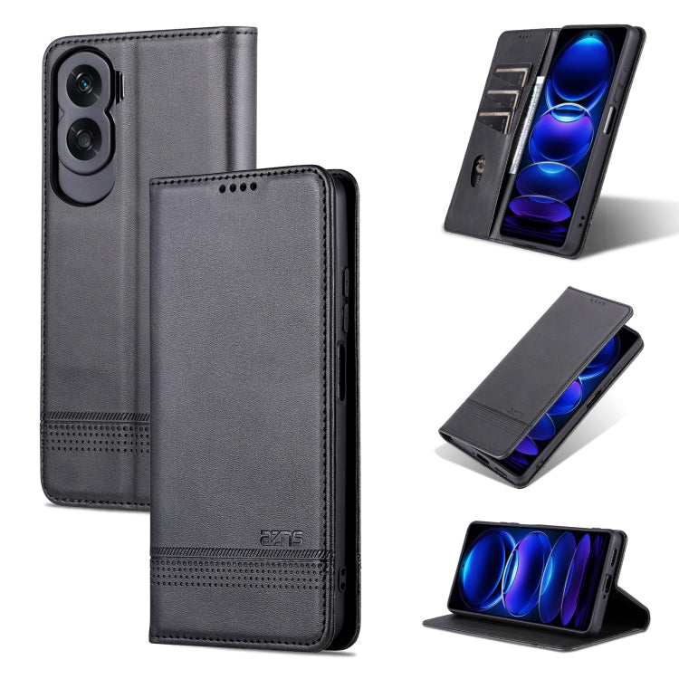 AZNS Magnetic Calf Texture Flip Leather Phone Case – Magnetic, Card Slot, Flip, For Honor Play 50 Plus, For Honor X50, For Honor X50i/90 Lite, For Honor Play 40