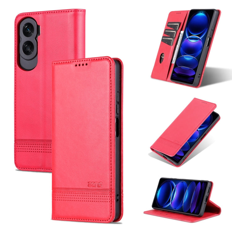 AZNS Magnetic Calf Texture Flip Leather Phone Case – Magnetic, Card Slot, Flip, For Honor Play 50 Plus, For Honor X50, For Honor X50i/90 Lite, For Honor Play 40