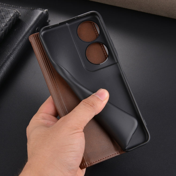 AZNS Magnetic Calf Texture Flip Leather Phone Case – Magnetic, Card Slot, Flip, For Honor Play 50 Plus, For Honor X50, For Honor X50i/90 Lite, For Honor Play 40