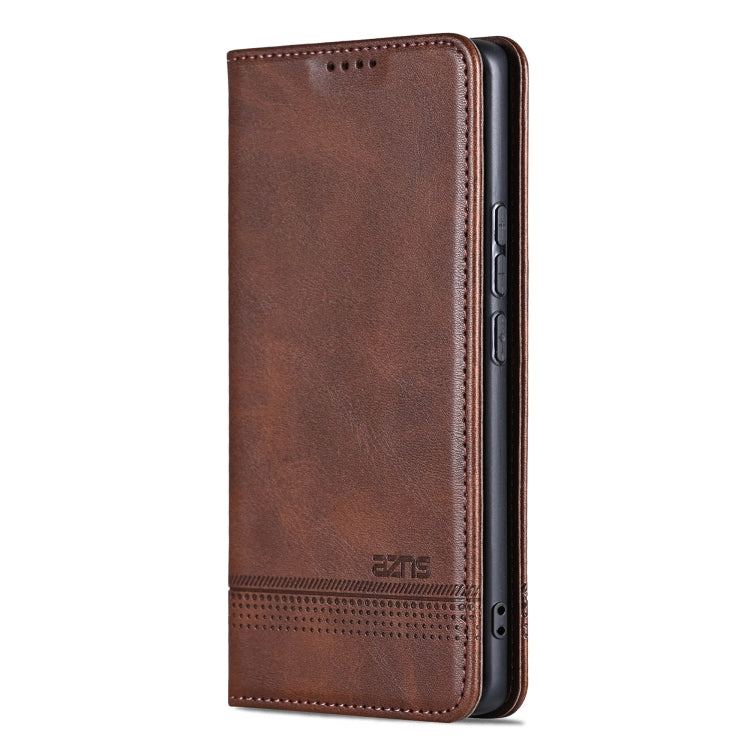 AZNS Magnetic Calf Texture Flip Leather Phone Case – Magnetic, Card Slot, Flip, For Honor X60, For Honor X60i, For Honor Play 60 Plus, For Honor X6b