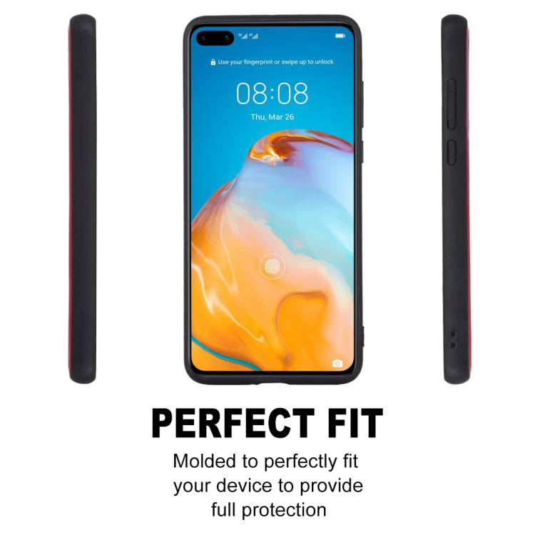 Shockproof TPU + Handmade Leather Protective Case – Shockproof, Leather, TPU, For Huawei P40, For Huawei P40 Pro