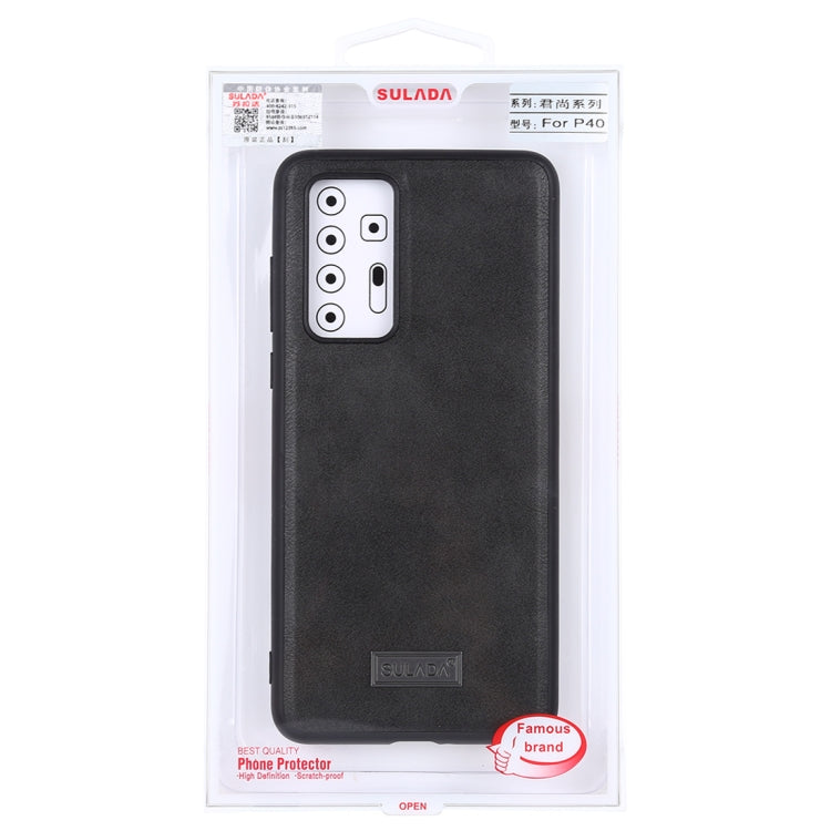 Shockproof TPU + Handmade Leather Protective Case – Shockproof, Leather, TPU, For Huawei P40, For Huawei P40 Pro