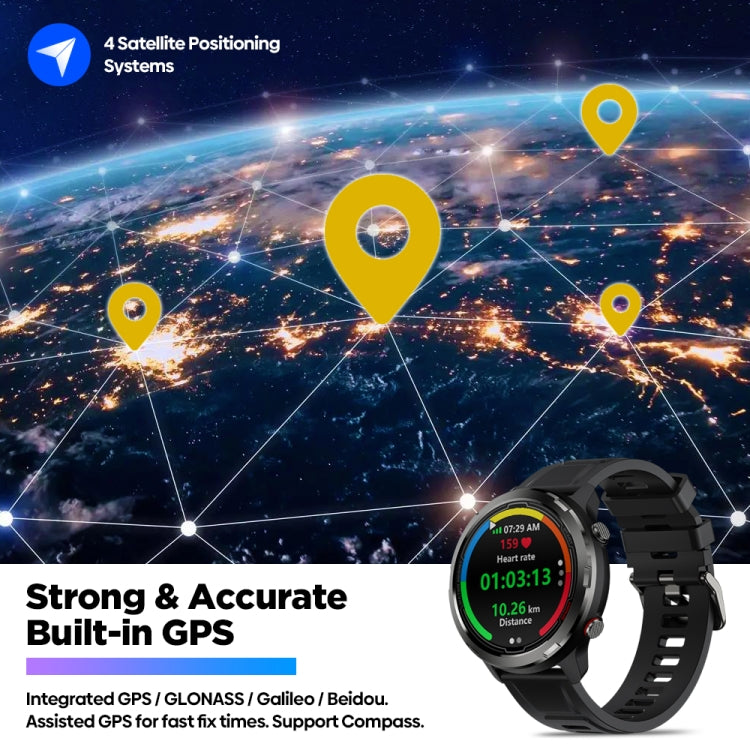 Smart Watch – 1.32" Screen, Heart Rate Monitoring, GPS