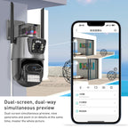 QX81 Humanoid Recognition AI Alarm WIFI Spherical Dual 2MP IP Camera, AU Plug, US Plug, EU Plug, UK Plug – Durable Build, Easy to Use