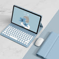 YM-LX106 Round Key Detachable Bluetooth Tablet Keyboard Leather Case with Mouse, YM-LX106 with Mouse – Magnetic, Leather, Fast Charging