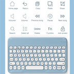 YM-LX106 Round Key Detachable Bluetooth Tablet Keyboard Leather Case with Mouse, YM-LX106 with Mouse – Magnetic, Leather, Fast Charging