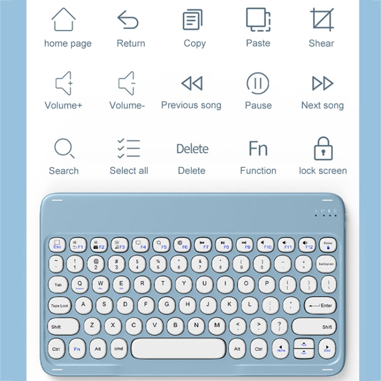 YM-LX106 Round Key Detachable Bluetooth Tablet Keyboard Leather Case with Mouse, YM-LX106 with Mouse – Magnetic, Leather, Fast Charging