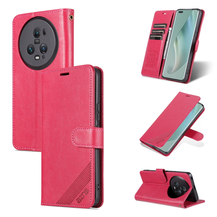 AZNS Sheepskin Texture Flip Leather Phone Case – Card Slot, Flip, Leather, For OPPO Find X6, For OPPO Find X6 Pro, For Honor Magic5, For Honor Magic5 Pro For Honor Magic5 Pro Red