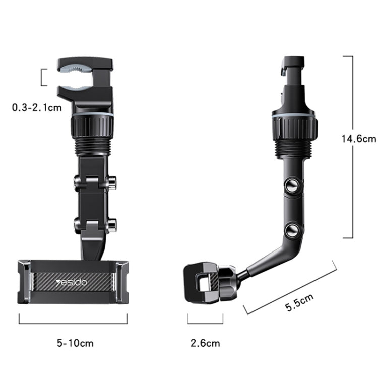 Yesido C192 Car Rearview Mirror Using Phone Holder, C192 – Durable Build, Easy to Use