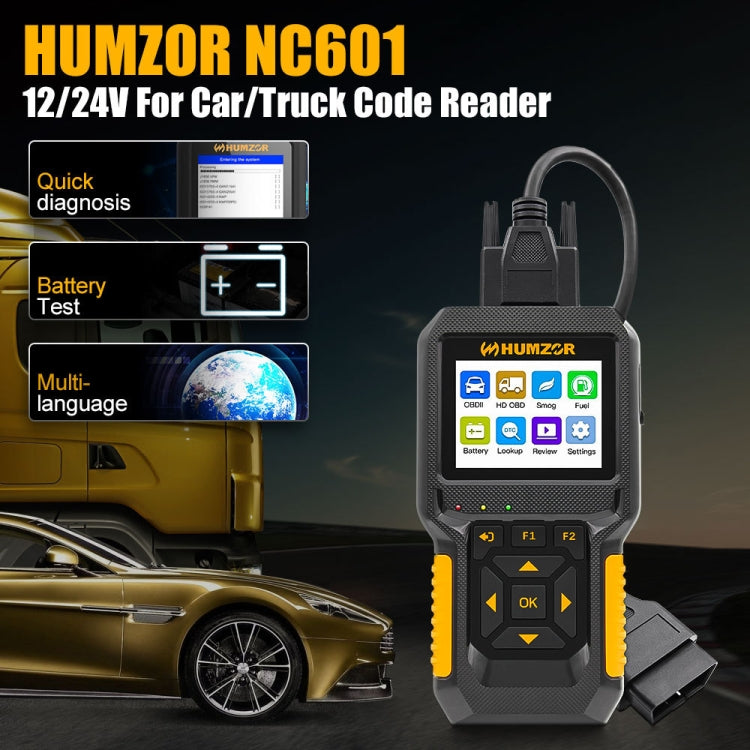 HUMZOR NC601 Car and Truck OBD2 Scan Tool Diagnostic Tool, NC601 – 4K