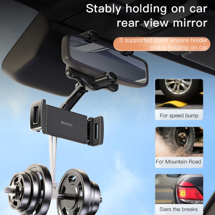 Yesido C196 Car Rearview Mirror Using Phone Holder, C196 – Durable Build, Easy to Use