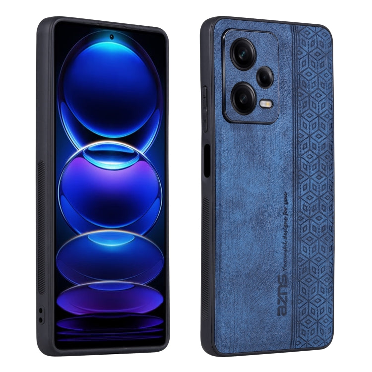 AZNS 3D Embossed Skin Feel Phone Case – Leather, TPU, For Xiaomi Redmi Note 12 Pro 5G Global, For Xiaomi Poco X5, For Huawei P60 Art, For Huawei P60 / P60 Pro For Xiaomi Redmi Note 12 Pro 5G Global Sapphire Blue
