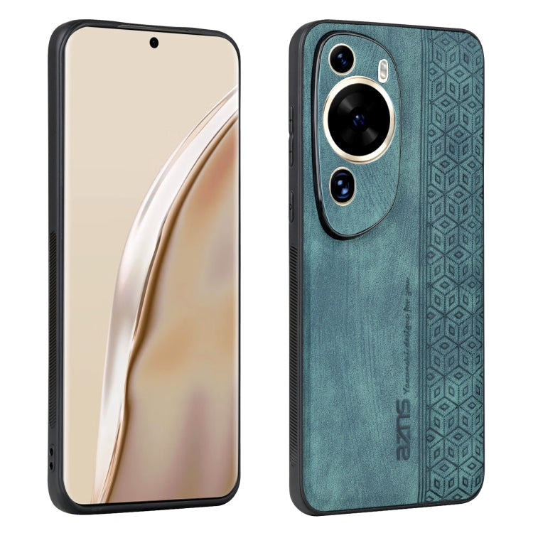 AZNS 3D Embossed Skin Feel Phone Case – Leather, TPU, For Xiaomi Redmi Note 12 Pro 5G Global, For Xiaomi Poco X5, For Huawei P60 Art, For Huawei P60 / P60 Pro For Huawei P60 Art Dark Green