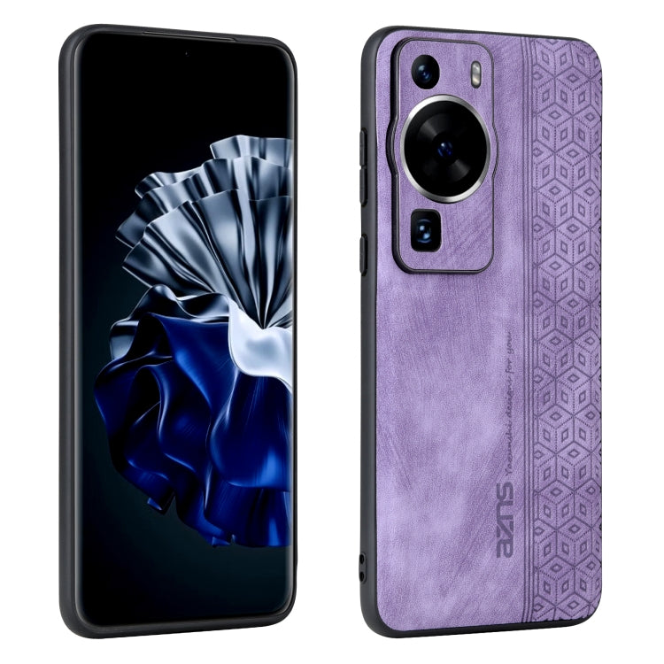 AZNS 3D Embossed Skin Feel Phone Case – Leather, TPU, For Xiaomi Redmi Note 12 Pro 5G Global, For Xiaomi Poco X5, For Huawei P60 Art, For Huawei P60 / P60 Pro For Huawei P60 P60 Pro Purple