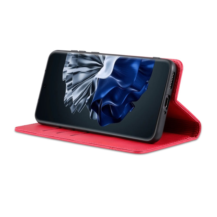 AZNS Magnetic Calf Texture Flip Leather Phone Case – Magnetic, Card Slot, Flip, For Huawei P60 / P60 Pro, For Honor X5