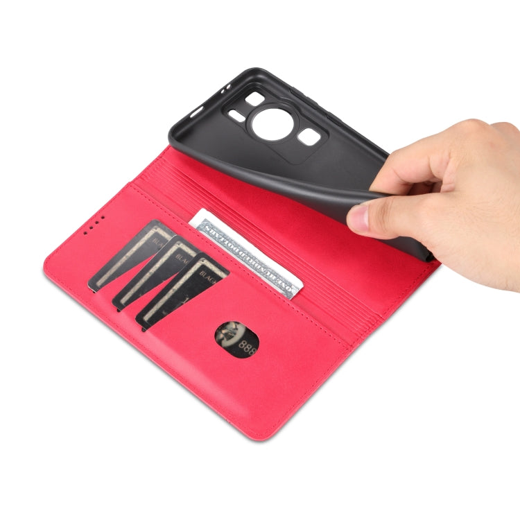 AZNS Magnetic Calf Texture Flip Leather Phone Case – Magnetic, Card Slot, Flip, For Huawei P60 / P60 Pro, For Honor X5