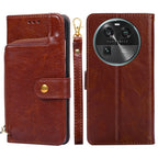 Zipper Bag Leather Phone Case – Card Slot, Leather, TPU, For Motorola Moto G Power 2023, For OPPO Find X6 5G, For OPPO Find X6 Pro 5G, For Realme C55 4G, For Realme GT Neo5, For Realme V30 5G / V30T