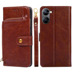 Zipper Bag Leather Phone Case – Card Slot, Leather, TPU, For Motorola Moto G Power 2023, For OPPO Find X6 5G, For OPPO Find X6 Pro 5G, For Realme C55 4G, For Realme GT Neo5, For Realme V30 5G / V30T