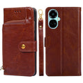 Zipper Bag Leather Phone Case – Card Slot, Leather, TPU, For Tecno Camon 19 / 19 Pro, For Tecno Pop 6 Pro, For Tecno Pova 4 Pro, For vivo S16e, For vivo Y100 5G, For Xiaomi Redmi Note 12 4G Global