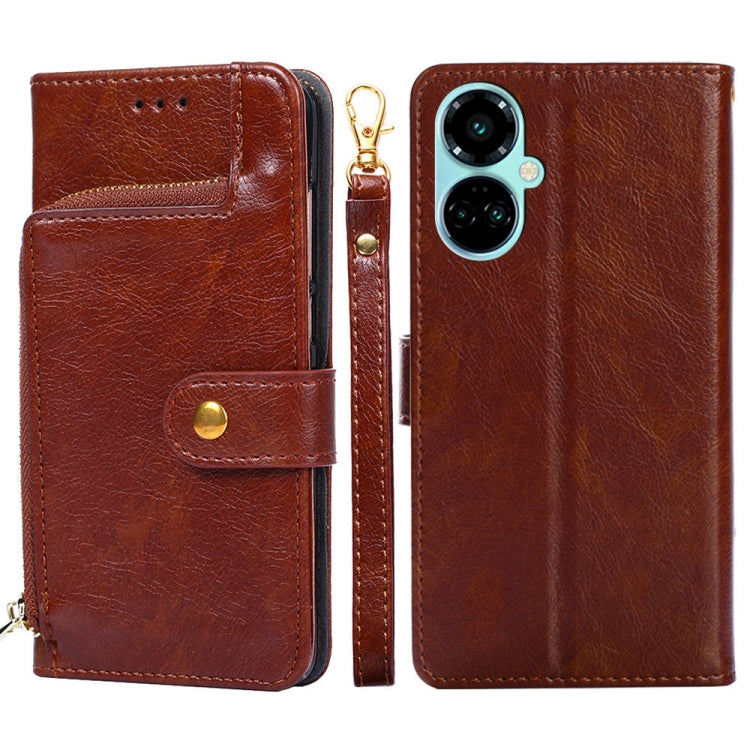 Zipper Bag Leather Phone Case – Card Slot, Leather, TPU, For Tecno Camon 19 / 19 Pro, For Tecno Pop 6 Pro, For Tecno Pova 4 Pro, For vivo S16e, For vivo Y100 5G, For Xiaomi Redmi Note 12 4G Global