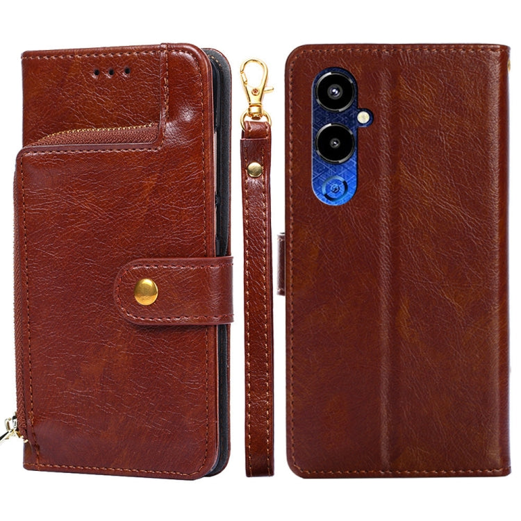 Zipper Bag Leather Phone Case – Card Slot, Leather, TPU, For Tecno Camon 19 / 19 Pro, For Tecno Pop 6 Pro, For Tecno Pova 4 Pro, For vivo S16e, For vivo Y100 5G, For Xiaomi Redmi Note 12 4G Global