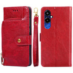 Zipper Bag Leather Phone Case – Card Slot, Leather, TPU, For Tecno Camon 19 / 19 Pro, For Tecno Pop 6 Pro, For Tecno Pova 4 Pro, For vivo S16e, For vivo Y100 5G, For Xiaomi Redmi Note 12 4G Global
