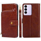Zipper Bag Leather Phone Case – Card Slot, Leather, TPU, For Tecno Camon 19 / 19 Pro, For Tecno Pop 6 Pro, For Tecno Pova 4 Pro, For vivo S16e, For vivo Y100 5G, For Xiaomi Redmi Note 12 4G Global