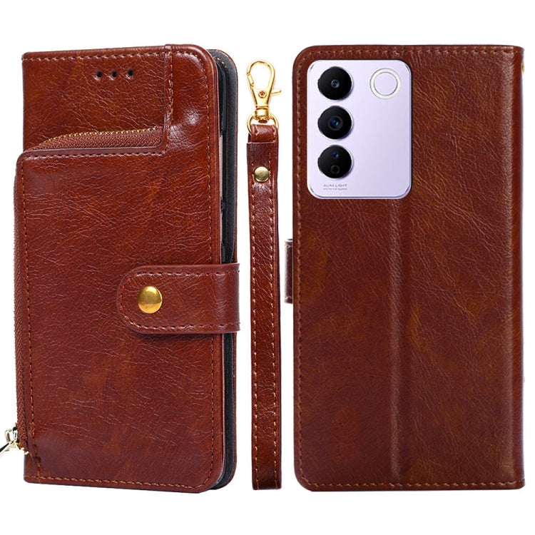 Zipper Bag Leather Phone Case – Card Slot, Leather, TPU, For Tecno Camon 19 / 19 Pro, For Tecno Pop 6 Pro, For Tecno Pova 4 Pro, For vivo S16e, For vivo Y100 5G, For Xiaomi Redmi Note 12 4G Global