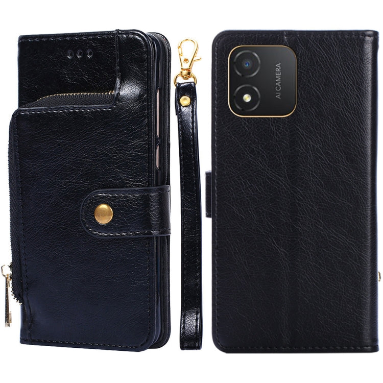 Zipper Bag Leather Phone Case – Card Slot, Leather, TPU, For Huawei P60 / P60 Pro, For Nokia G22, For Honor Magic5, For Honor Magic5 Pro, For Honor X5 4G, For Honor X40 For Honor X5 4G Black