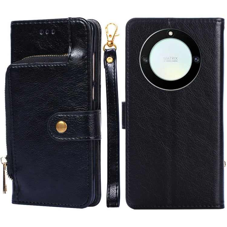 Zipper Bag Leather Phone Case – Card Slot, Leather, TPU, For Huawei P60 / P60 Pro, For Nokia G22, For Honor Magic5, For Honor Magic5 Pro, For Honor X5 4G, For Honor X40 For Honor X40 Black