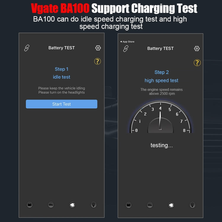 Vgate BA100 Car 12V Bluetooth 4.0 Battery Assistant Analyzer Tester, Vgate BA100