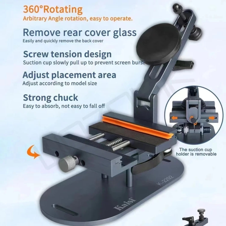 Kaisi K-2292 2 in1 360 Rotation Multifunctional Fixture, K-2292 – Aluminum Alloy