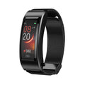 B7 Bluetooth Earphone Smart Bracelet, Support Sleep Monitoring / Blood Oxygen Monitoring / Heart Rate Monitoring Black + Black Steel Chain