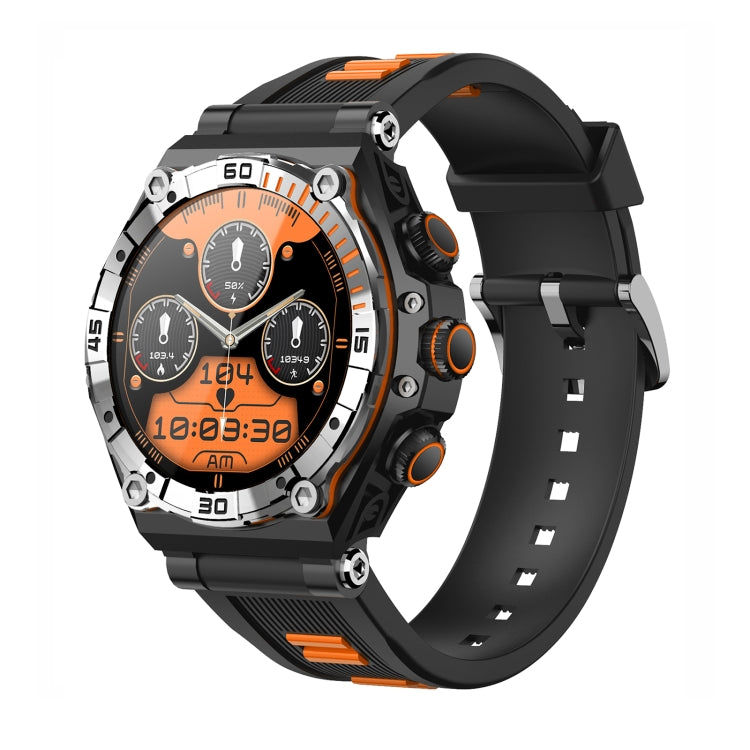 CT18 1.43 inch AMOLED Screen Smart Watch Supports Bluetooth Call/Blood Oxygen Detection Orange